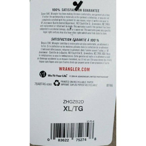 Wrangler Authentic Fleece Quarter-Zip Real Comfortable Men’s XL Sweater - Picture 8 of 11